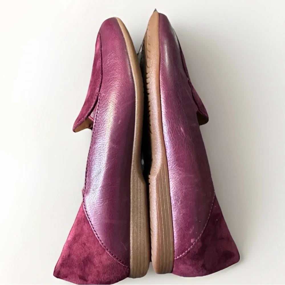 New‎ Dansko Wine Glazed Leather Lace Women's Loafers 38 /7.5-8 USA